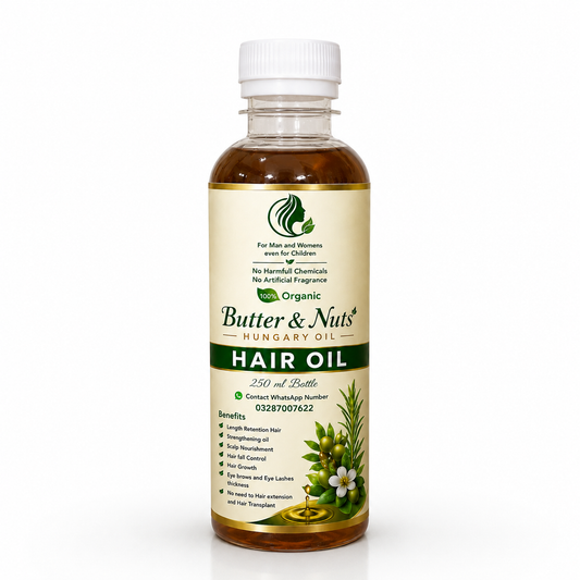 Butter & Nuts Hungary Hair Oil 250ml – Natural Hair Care for Stronger, Healthier Hair